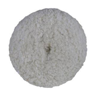 Buff & Shine 601G - 6" 100% Natural Wool (4 Ply Twist) Grip Wool Pad - Cutting