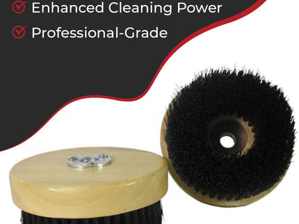 5” Wood Block Brush – Carpet & Upholstery Shampoo Tool for Rotary Buffers & Polishers– Medium Soft Bristles
