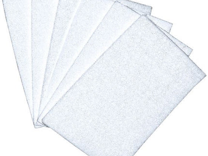 SCRUB PAD 6X9 WHITE - 10 PACK