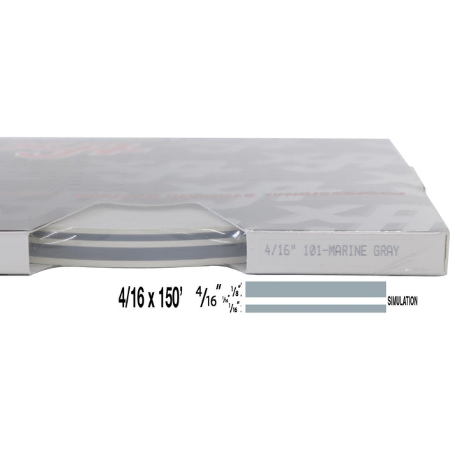 UP 4/16" X 150' STRIPE #101 GRAY