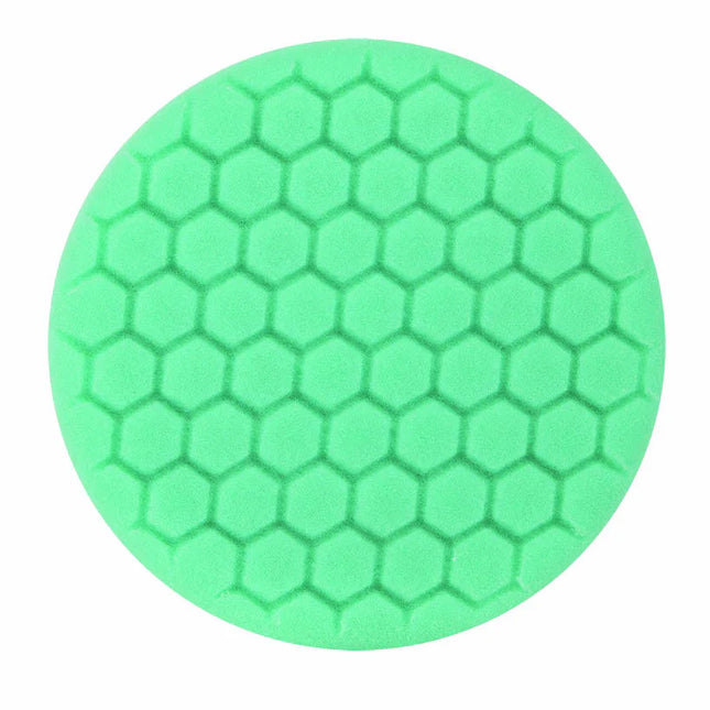 Buff & Shine 7.5" US Green Polishing Hex Faced Foam Grip Pad™ with Center Ring Backing #640RH