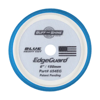 654EG - 6" Blue Coarse EdgeGuard™ Foam Pad - Heavy Cut