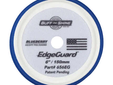 656EG - 6" Blueberry EdgeGuard™ Foam Pad - Heavy Polishing