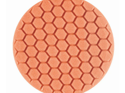 Buff & Shine 7.5" Euro Orange Med. Cutting Hex Faced Foam Grip Pad #680RH
