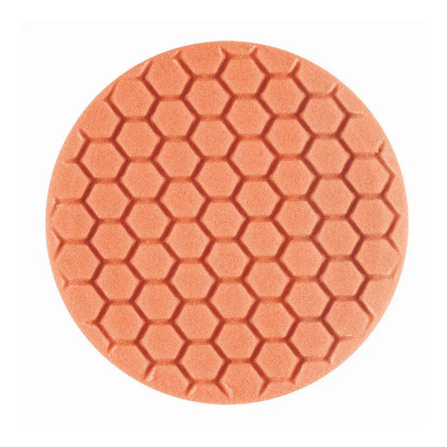 Buff & Shine 7.5" Euro Orange Med. Cutting Hex Faced Foam Grip Pad #680RH