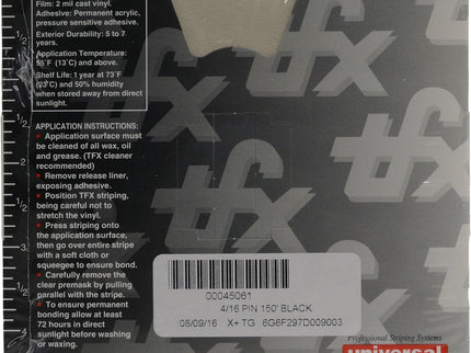 UP 4/16" X 150' STRIPE #61 BLACK