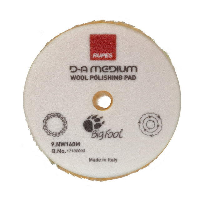 RUPES D-A Medium Wool Polishing PaD 9.NW130M - 5" Yellow