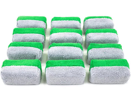 AutoFiber Mini Microfiber Coating Applicator Sponge with Plastic Barrier - 12 pack