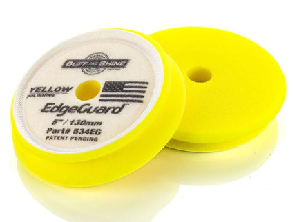 Buff & Shine EdgeGuard Foam Pad, Yellow, Polishing, 5" / 130mm 2 PACK #534EG