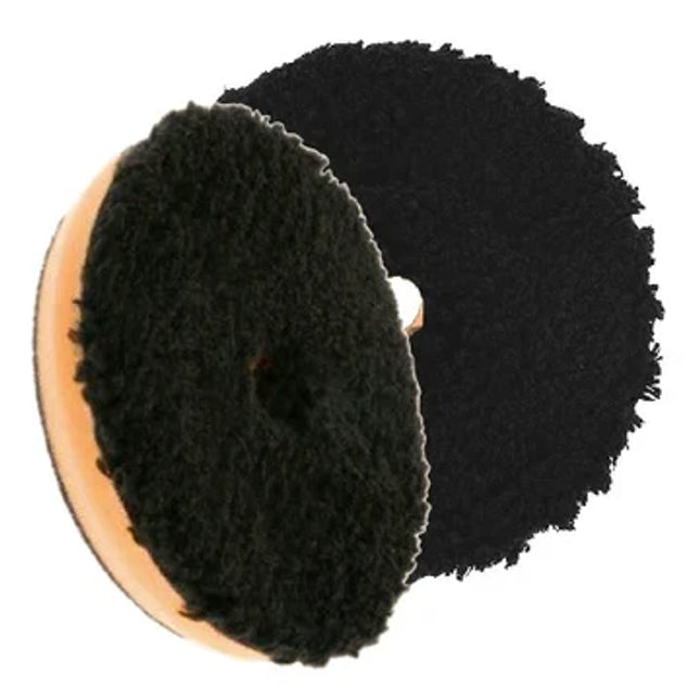 Buff and Shine 5" Microfiber Black with Orange Interface Pad, Cutting, 580MFP