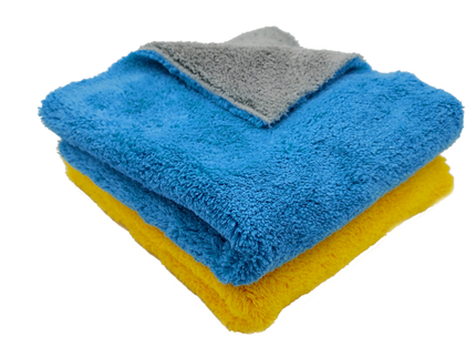 MICROFIBER CORAL FLEECE TOWEL EDGELESS YEL/GREY EA