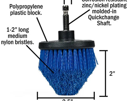 DRILL BRUSH, CONE BLUE