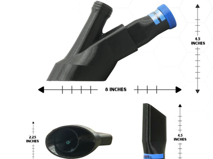 DETAIL DEMON Crevice Air+Vac Oval Attachment Compatible with Tornador Mini