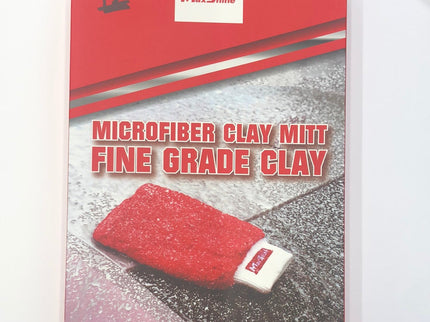 MAXSHINE CLAY MITT, RED MICROFIBER