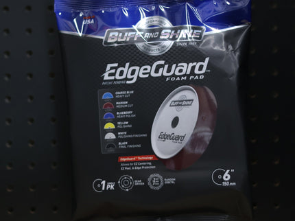 672EG - 6" Maroon EdgeGuard™ Foam Pad - Medium Cut