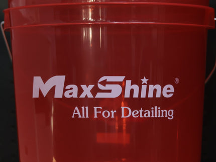 MAXSHINE Detailing Bucket - Transparent Red [3.5 Gal]