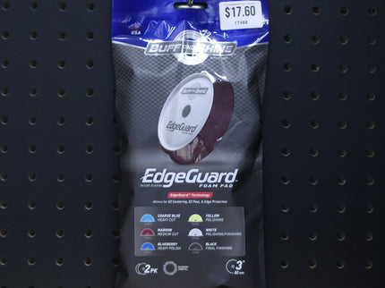 Buff & Shine EdgeGuard Maroon Foam Pad, Medium Cut, 3"/80mm 2 PAK #372EG