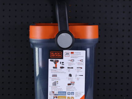 BLACK & DECKER 20V MAX Cordless Drill & DIY Home Project Kit (28 Pieces + Tool Box)