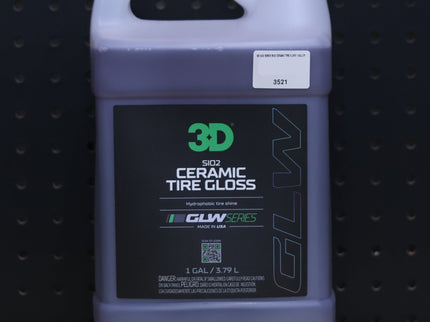 3D GLW Series SiO2 Ceramic Tire Gloss 1 Gallon