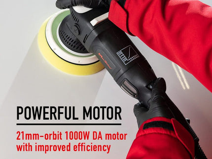 M21 Pro Dual Action Polisher | 21mm Throw, 6” Backing Plate, 1000W Motor
