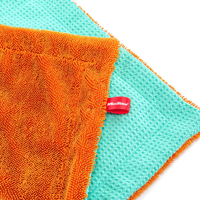 Maxshine 1000GSM 16x16" Twisted Loop & Waffle Weave Colorful Cleaning Towel
