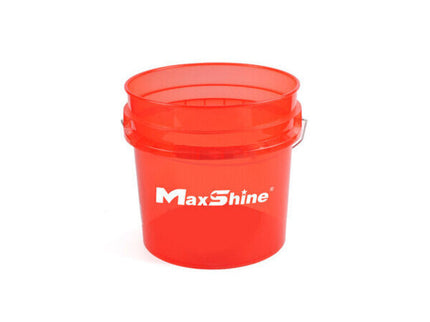 MAXSHINE Detailing Bucket - Transparent Red [3.5 Gal]