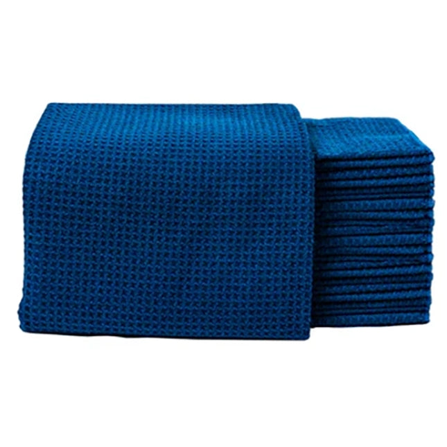 Waffle Towel weave blue large 24x24