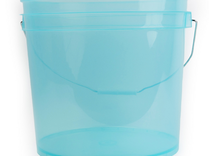 Plastic Pail Translucent BLUE Bucket 3.5 Gallon