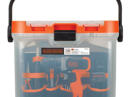 BLACK & DECKER 20V MAX Cordless Drill & DIY Home Project Kit (28 Pieces + Tool Box)