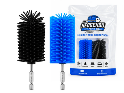 DETAILDEMON Hedgehog Silicone Pet Hair Loosener/Remover Drill Brush Attachments - 2 Pack