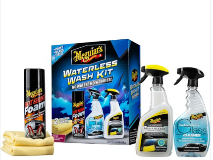 Meguiar's Waterless Wash Kit for Car Detailing and Paint Protection (G251025)