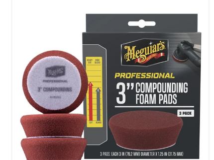Meguiar's 3" Compounding Foam Pads 3 Pack (M3CFP3)
