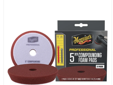 Meguiar's 5" Compounding Foam Pads 2 Pack (M5CFP2)