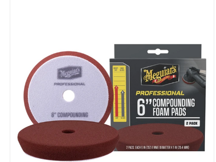 Meguiar's 6" Compounding Foam Pads 2 Pack (M6CFP2)