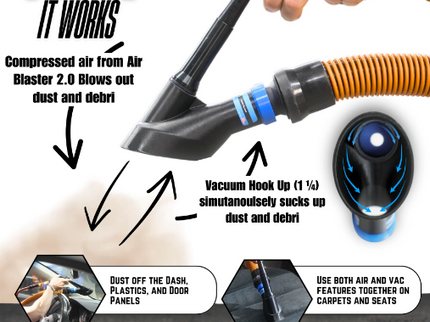 DETAIL DEMON Air+Vac Oval Attachment for the Rag Company Ultra Air Blaster Version 2 & Mini