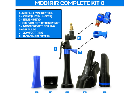 MOD1AIR Complete Air Tool 8 Piece Modular Detailing Kit