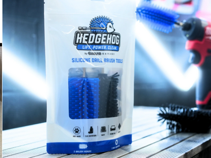 DETAILDEMON Hedgehog Silicone Pet Hair Loosener/Remover Drill Brush Attachments - 2 Pack