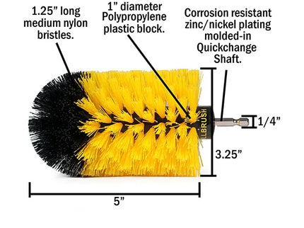 DRILL BRUSH, JUMBO YELLOW