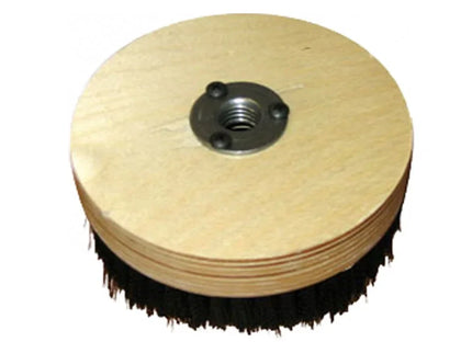 5” Wood Block Brush – Carpet & Upholstery Shampoo Tool for Rotary Buffers & Polishers– Medium Soft Bristles