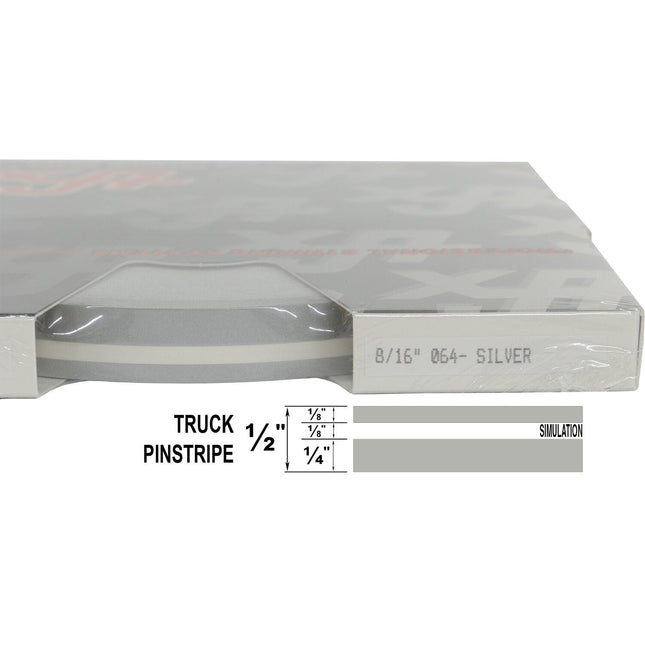 UP 8/16" DOUBLE STRIPE #64 SILVER M