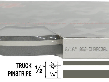 UP 8/16" DOUBLE STRIPE #62 CHARCOAL