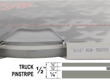 UP 8/16" DOUBLE STRIPE #60 PEWTER
