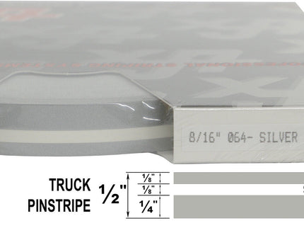 UP 1/2" STRIPE 150' #64 SILVER MET.