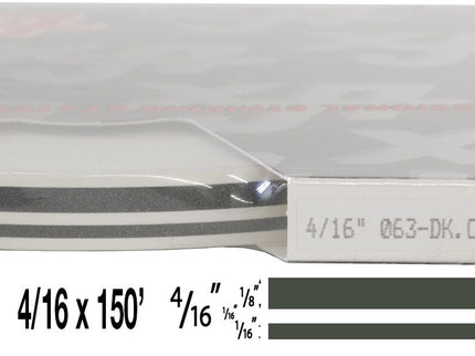 UP 4/16" X 150' STRIPE #63 DK CHAR.