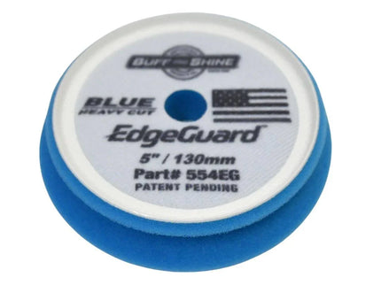 Buff & Shine EdgeGuard Blue Foam Pad, Heavy Cut, 5" / 130mm 2 PACK #554EG